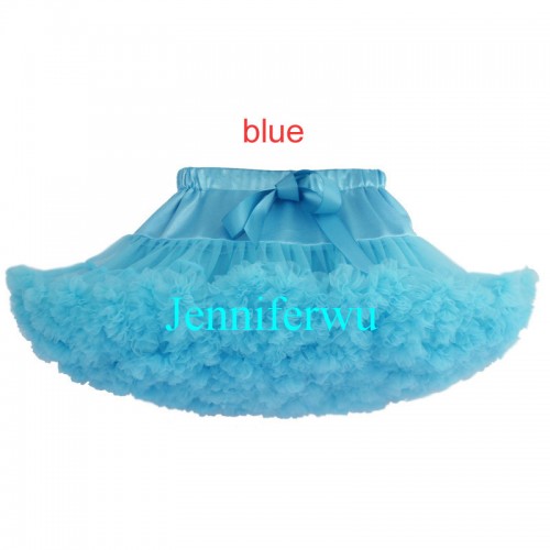 Adult /infant/girl/baby/toddler/kid Tutu Fluffy Party Skirt Soft Princess Ballet Pettiskirt Women's Dancewear blue